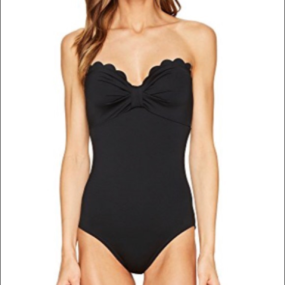 kate spade Other - kate spade scalloped bandeau one-piece swimsuit